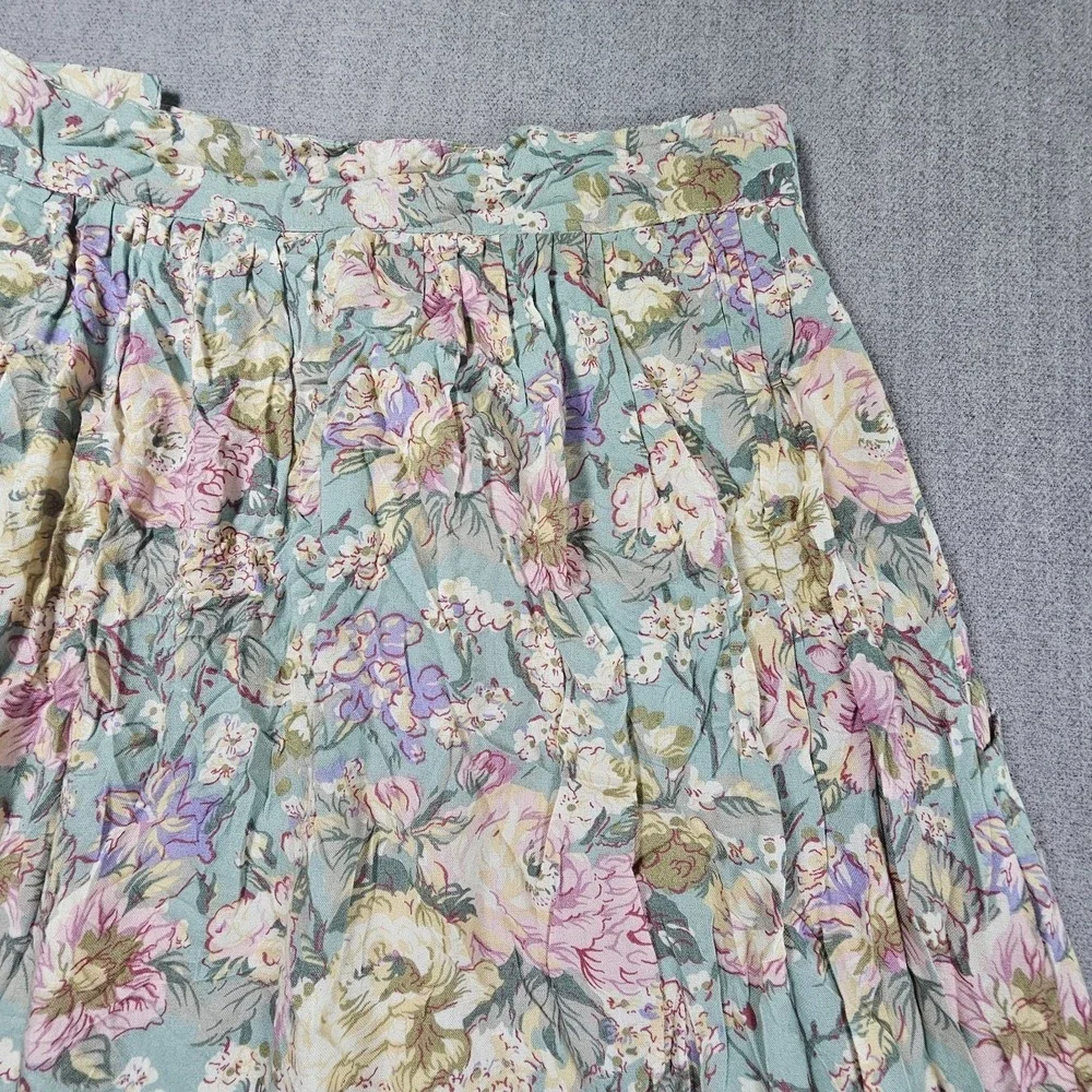 Vintage Agenda USA Women's Floral Midi  Romantic Pocket Skirt Size‎ 8